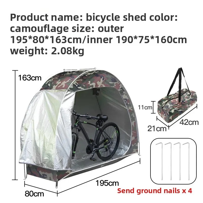 Cycling Gear You Need - خيمة تخزين محمولة للدراجات للاستخدام الخارجي،