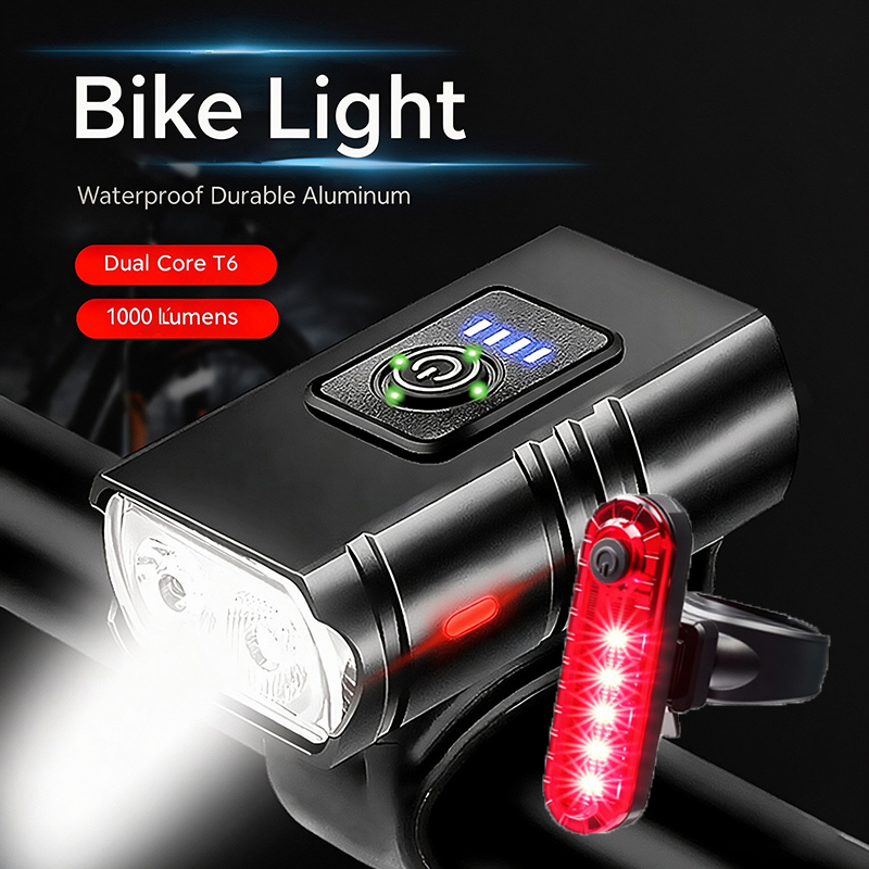 Cycling Gear Charging Station - مصباح دراجة أمامي وخلفي LED قابل