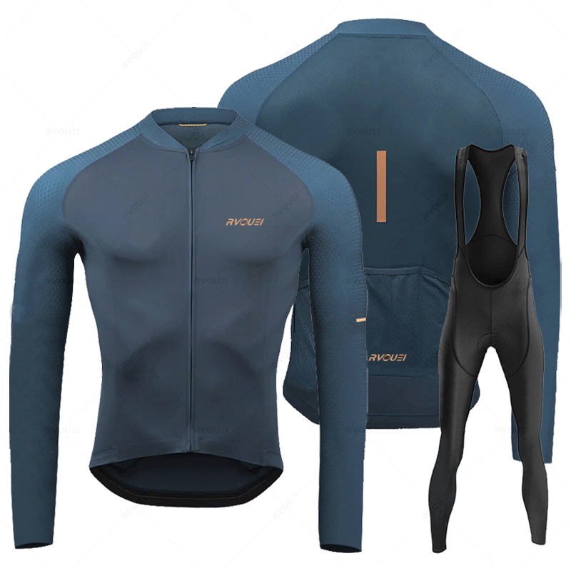 Cycling Gear Leaderboard - Rvouei تنفس طويلة الأكمام الدراجات جيرسي