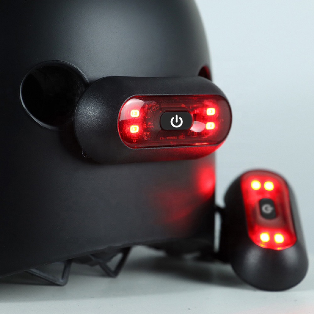 Cycling Gear Charging Station - 4 حبيبات مصباح مستديرة خوذة دراجة