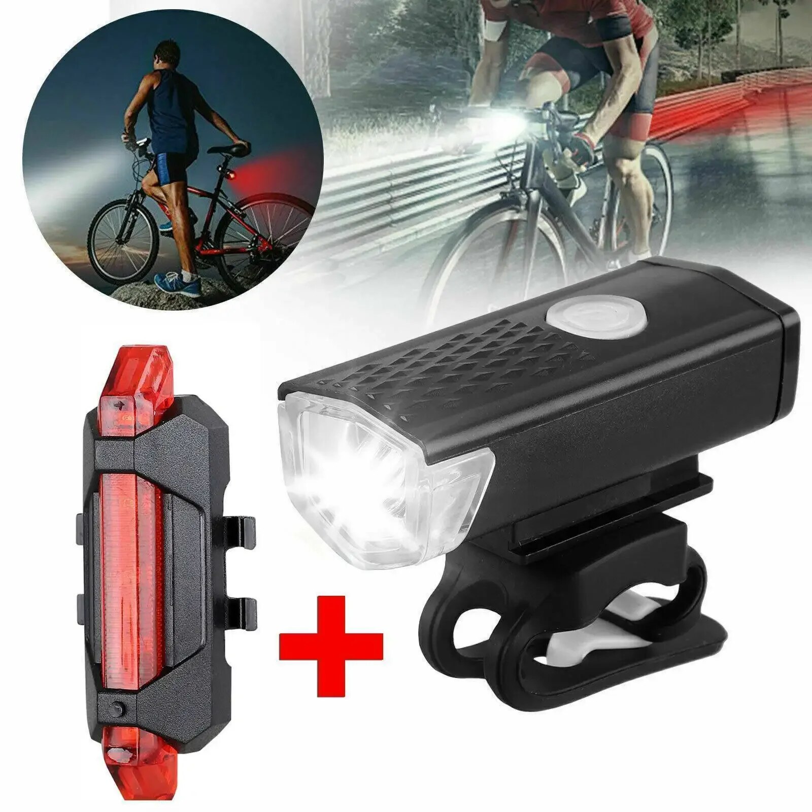 Cycling Gear Charging Station - أضواء الدراجة الجبلية الأمامية USB LED