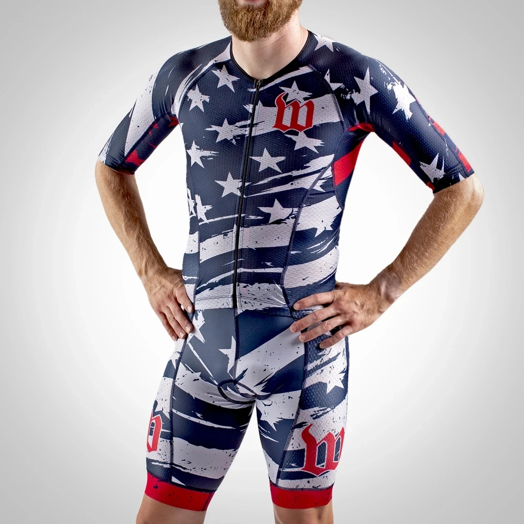 Wattie Ink Men Skinsuit Cyclin - مراجعة Triathlon Cycling Kit وسعره